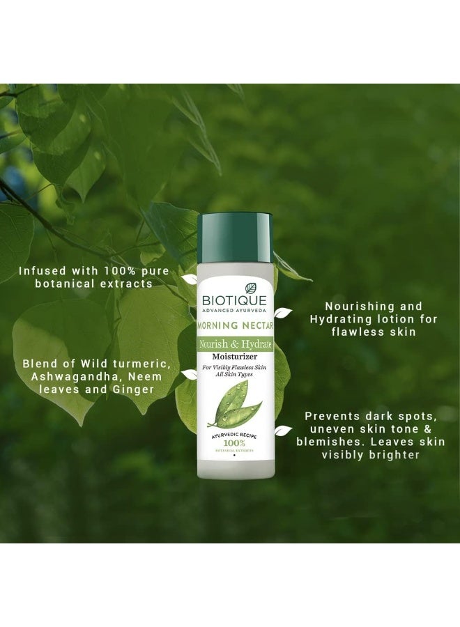 Biotique Bio Morning Nectar Flawless Skin Lotion 120ml | Lightening & Nourishing Moisturizer | For All Skin Types | Daily Hydrating Face Lotion - Image 4